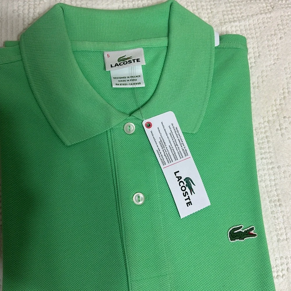 👕🐊 Brand new w tags men’s Lacoste polo shirt size 5 - Picture 3 of 3
